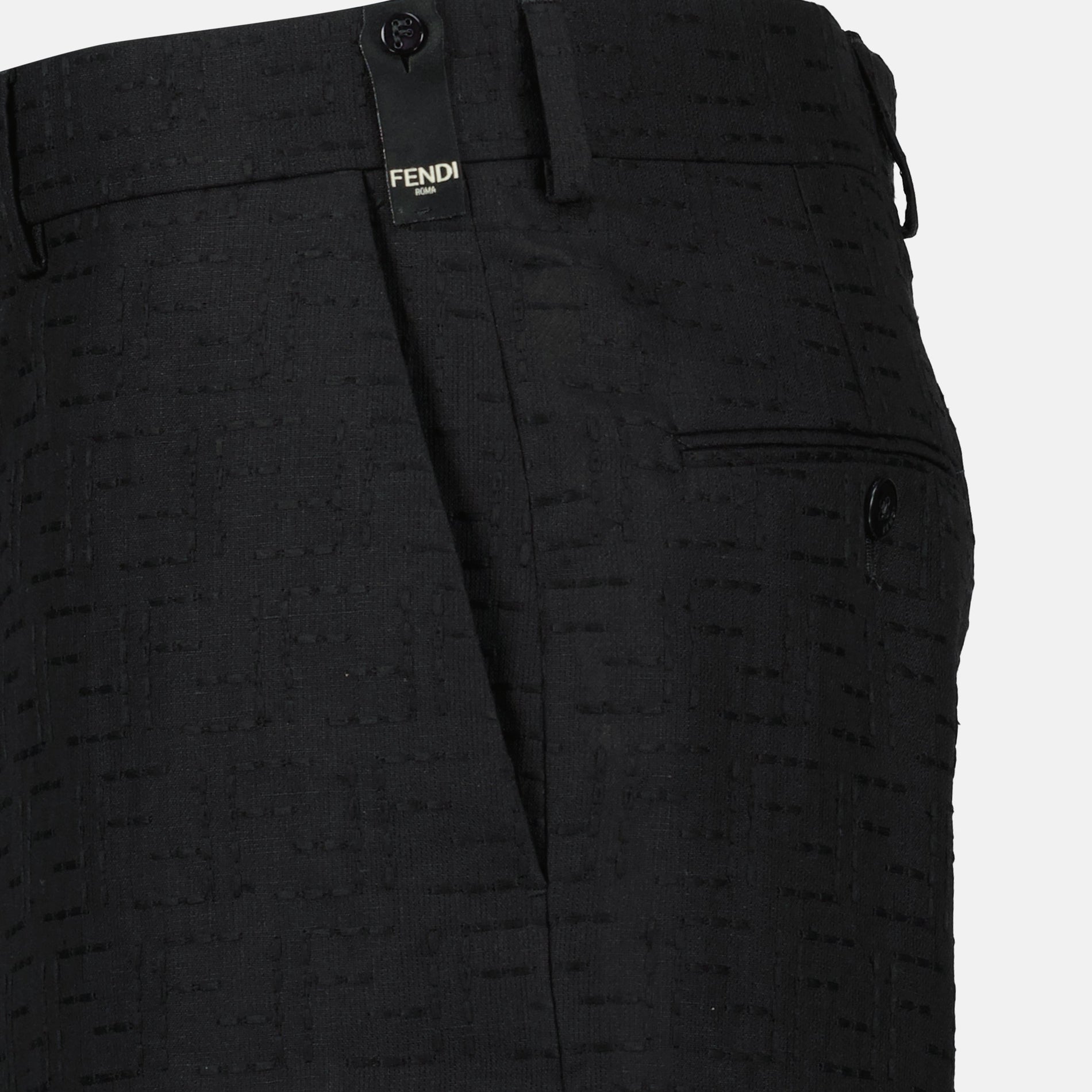 Fendi FF Linen Shorts - image 5
