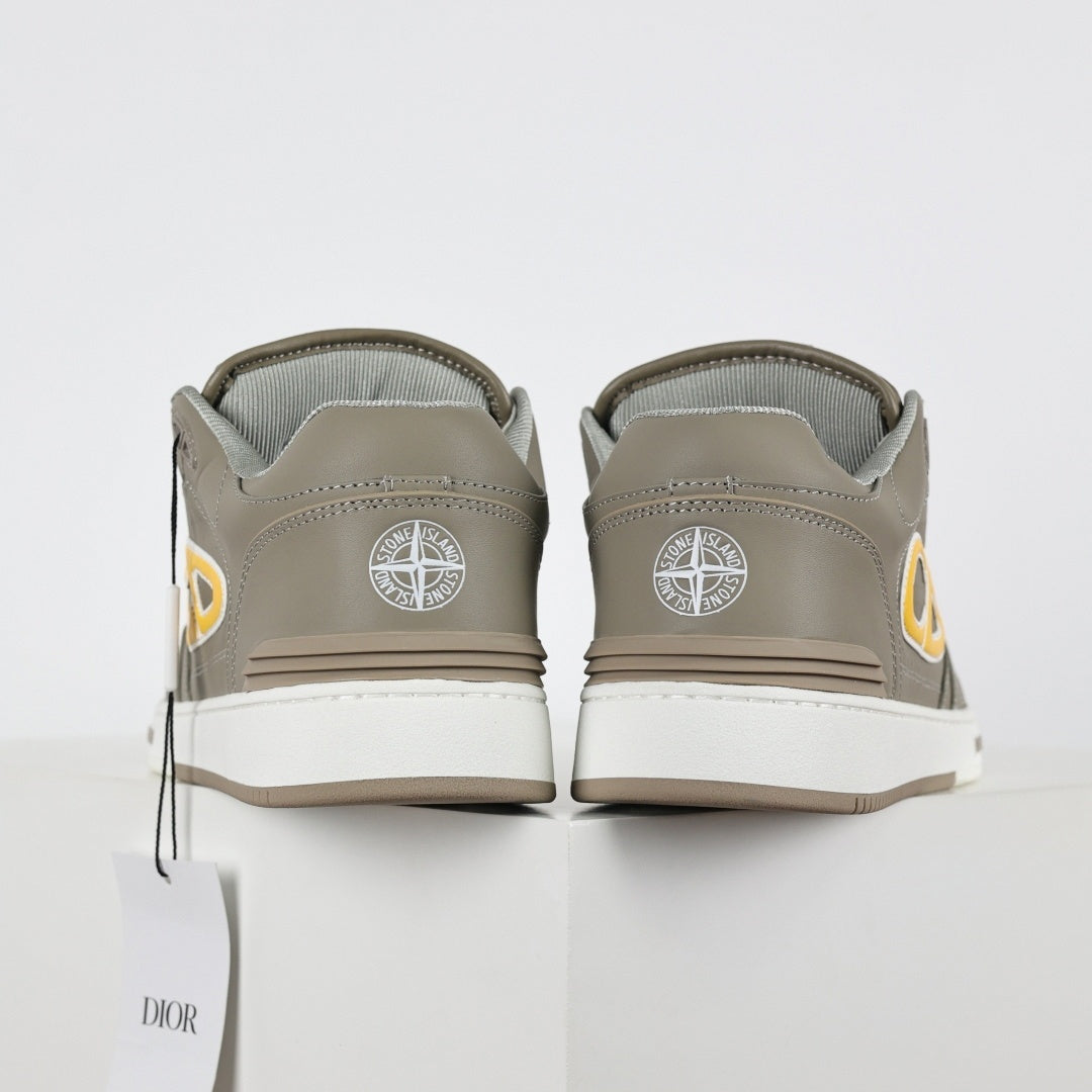 Dior B57 Low-Top Sneakers in Taupe with Yellow CD Signature - image 10