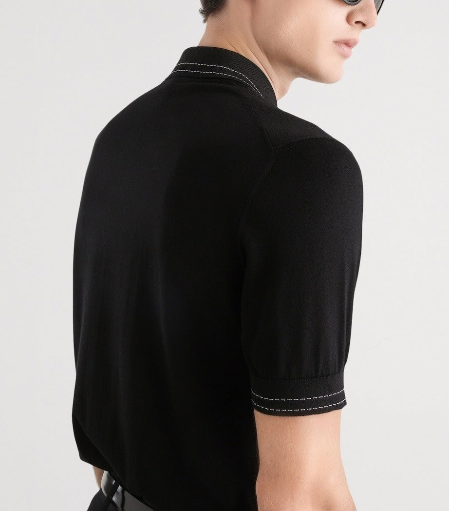 Dolce & Gabbana Silk Backstitched Polo Shirt - image 3