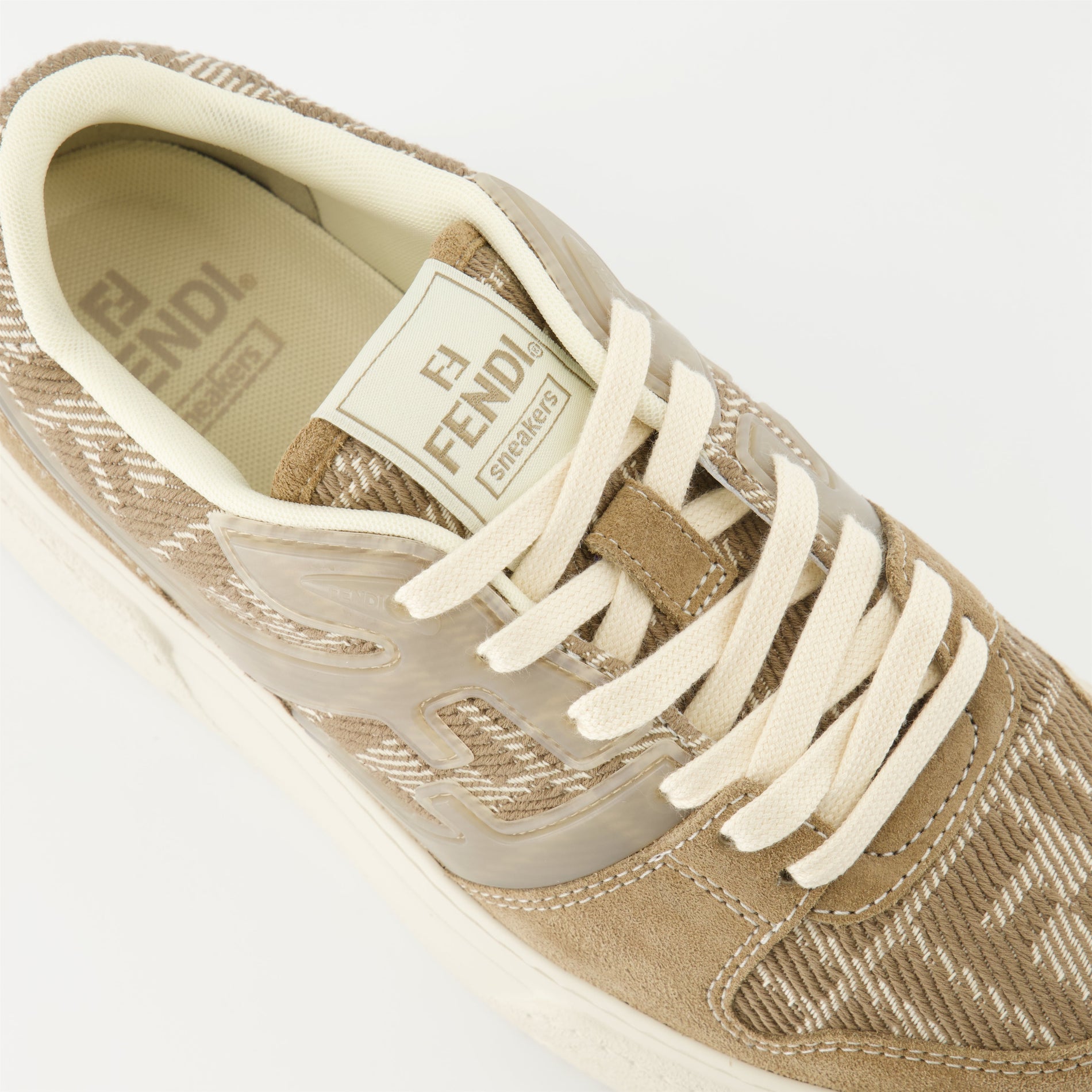 Fendi Platform Sneakers Beige Jacquard - image 5