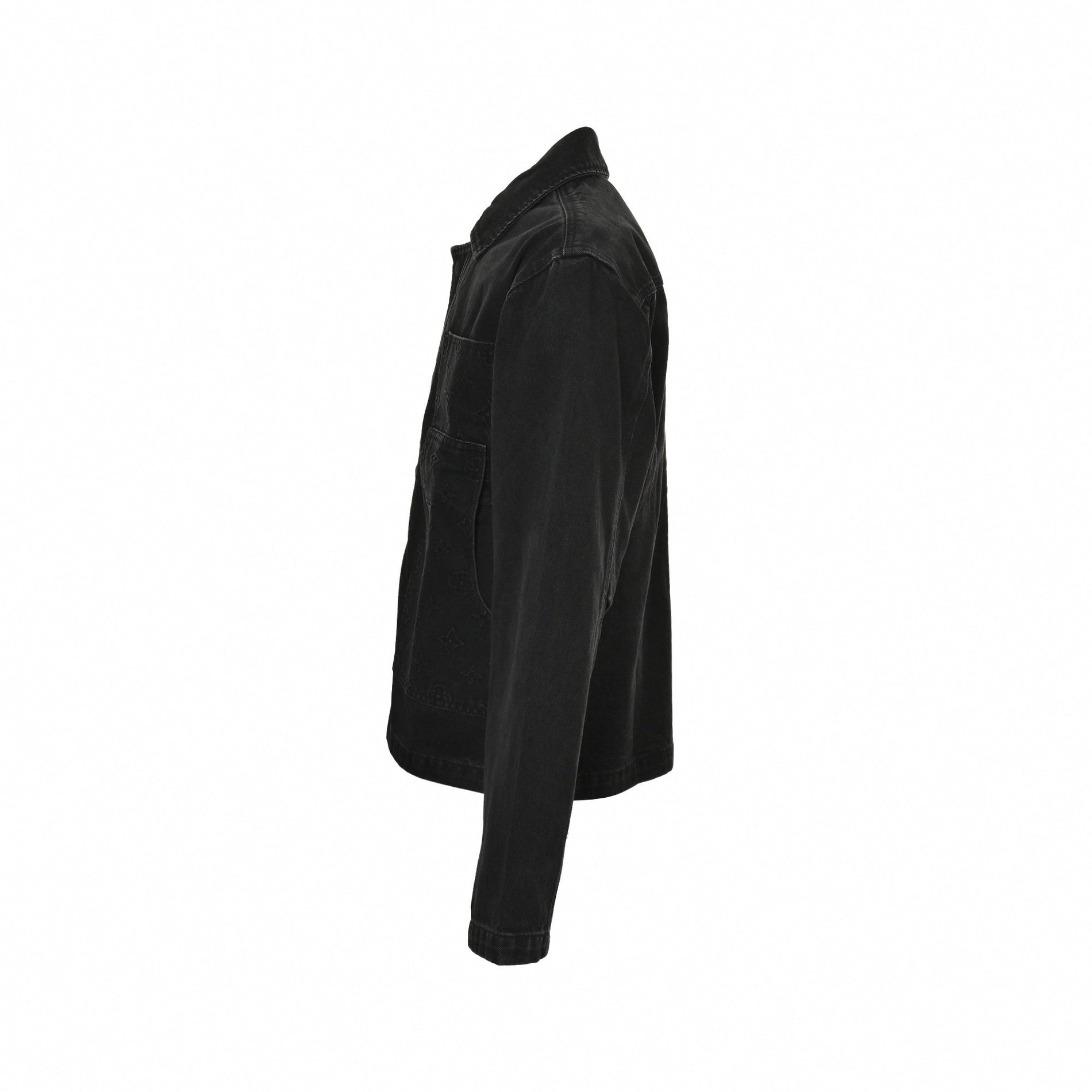 Louis Vuitton Black Monogram Embossed Denim Jacket - image 3