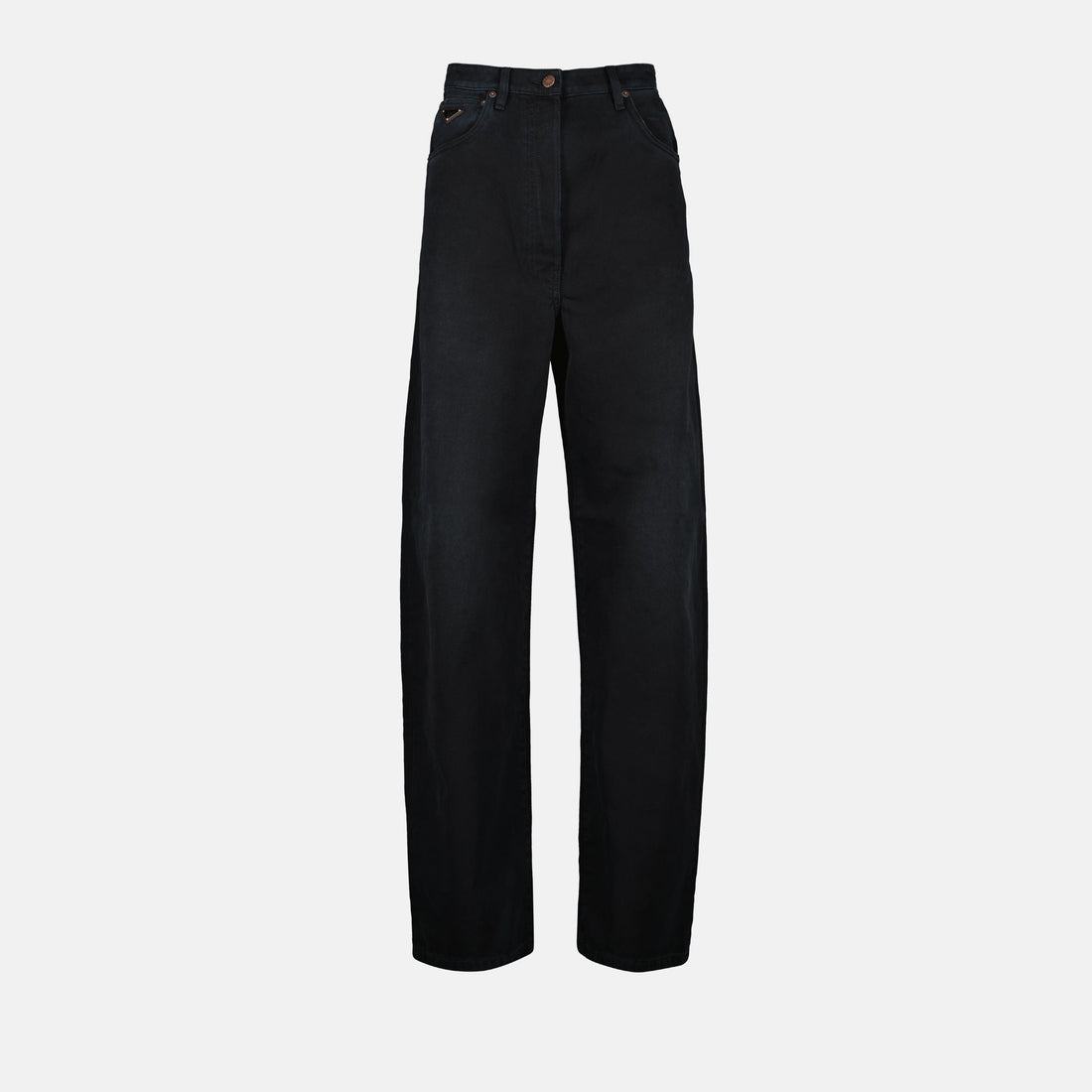 Wide-Leg Dark Wash Denim Jeans