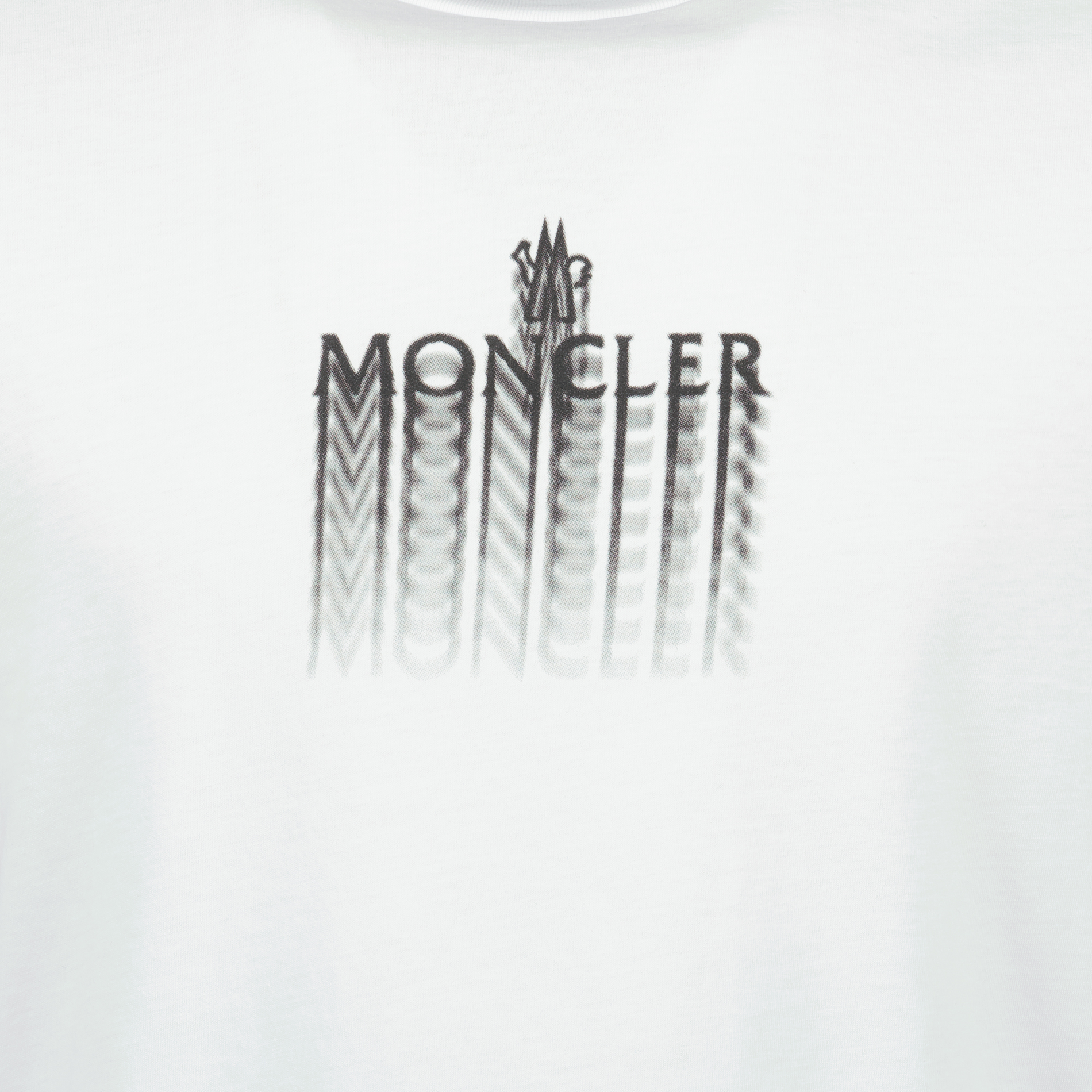 Moncler White Faded Logo T-Shirt - image 5