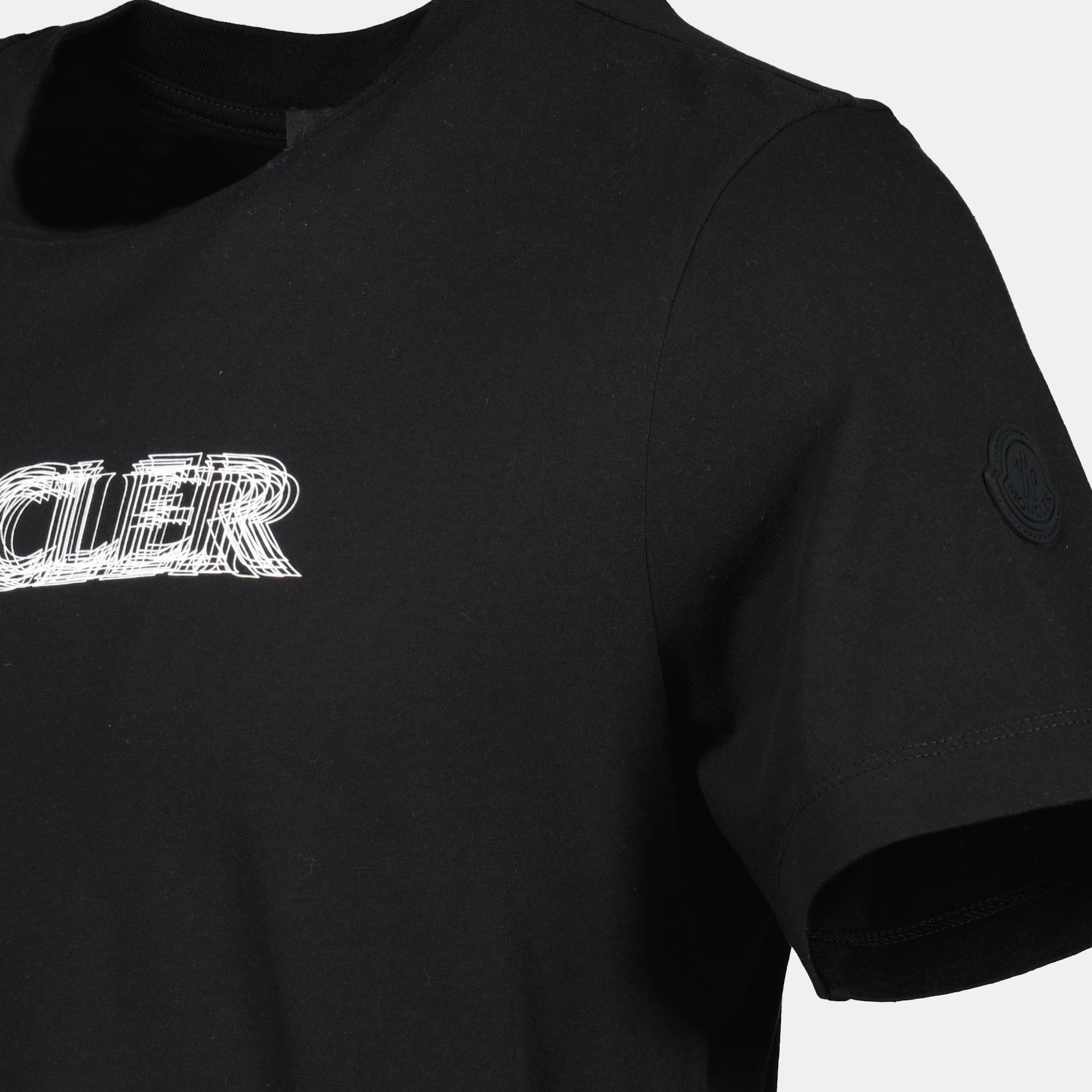 Moncler Black Blurred Logo T-Shirt - image 5