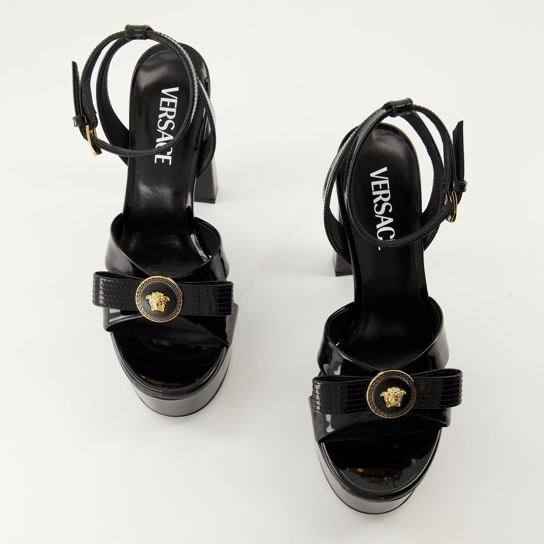 Versace Patent Leather Platform Sandals - image 6