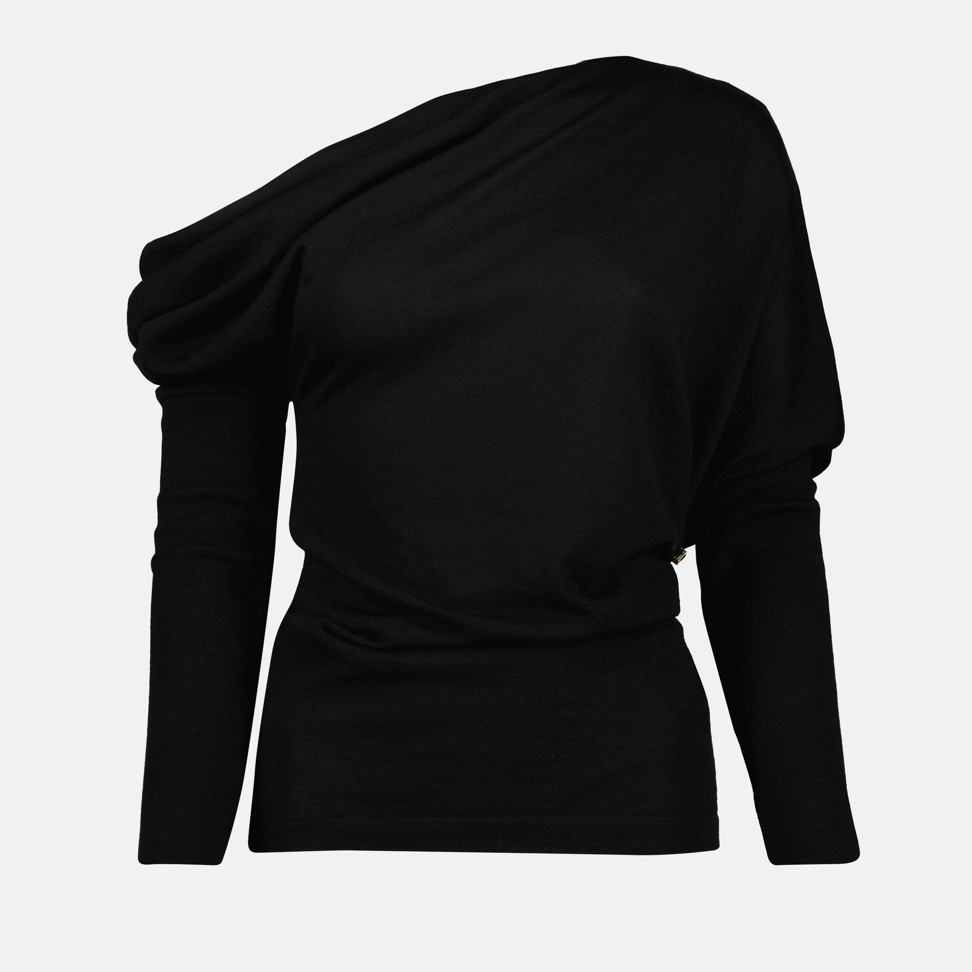 Moschino Draped Collar Wool Sweater