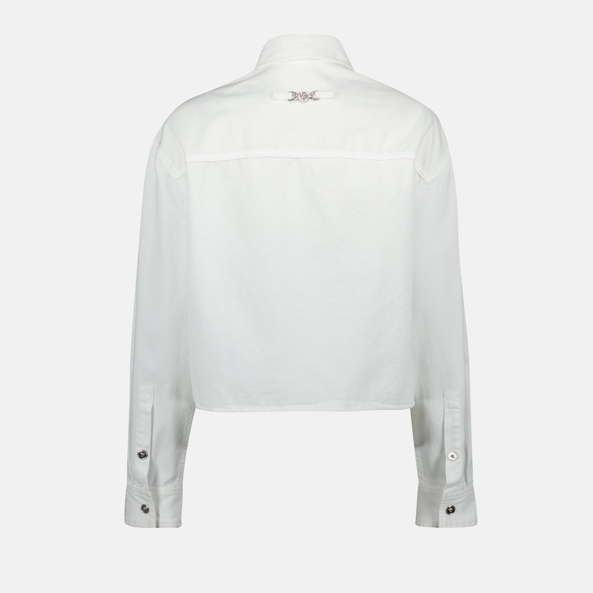 Versace Cropped White Button-Up Shirt - image 4