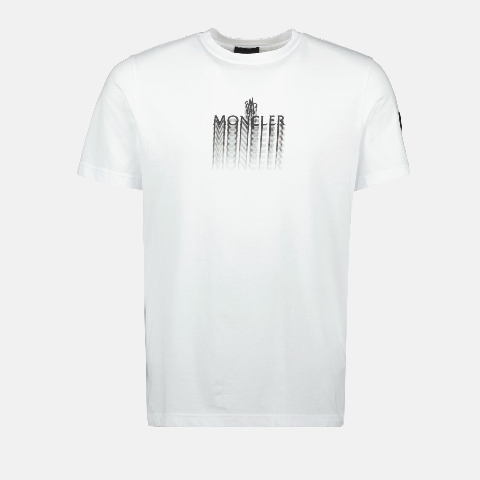 Moncler White Faded Logo T-Shirt
