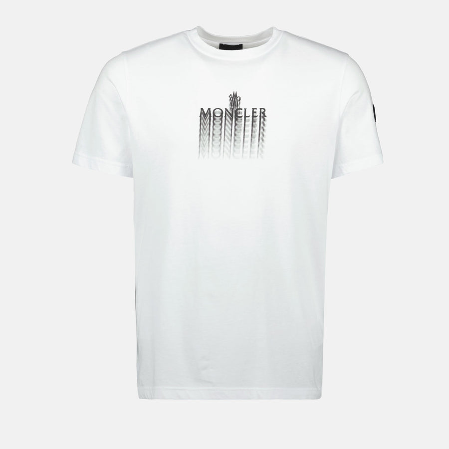 Moncler White Faded Logo T-Shirt