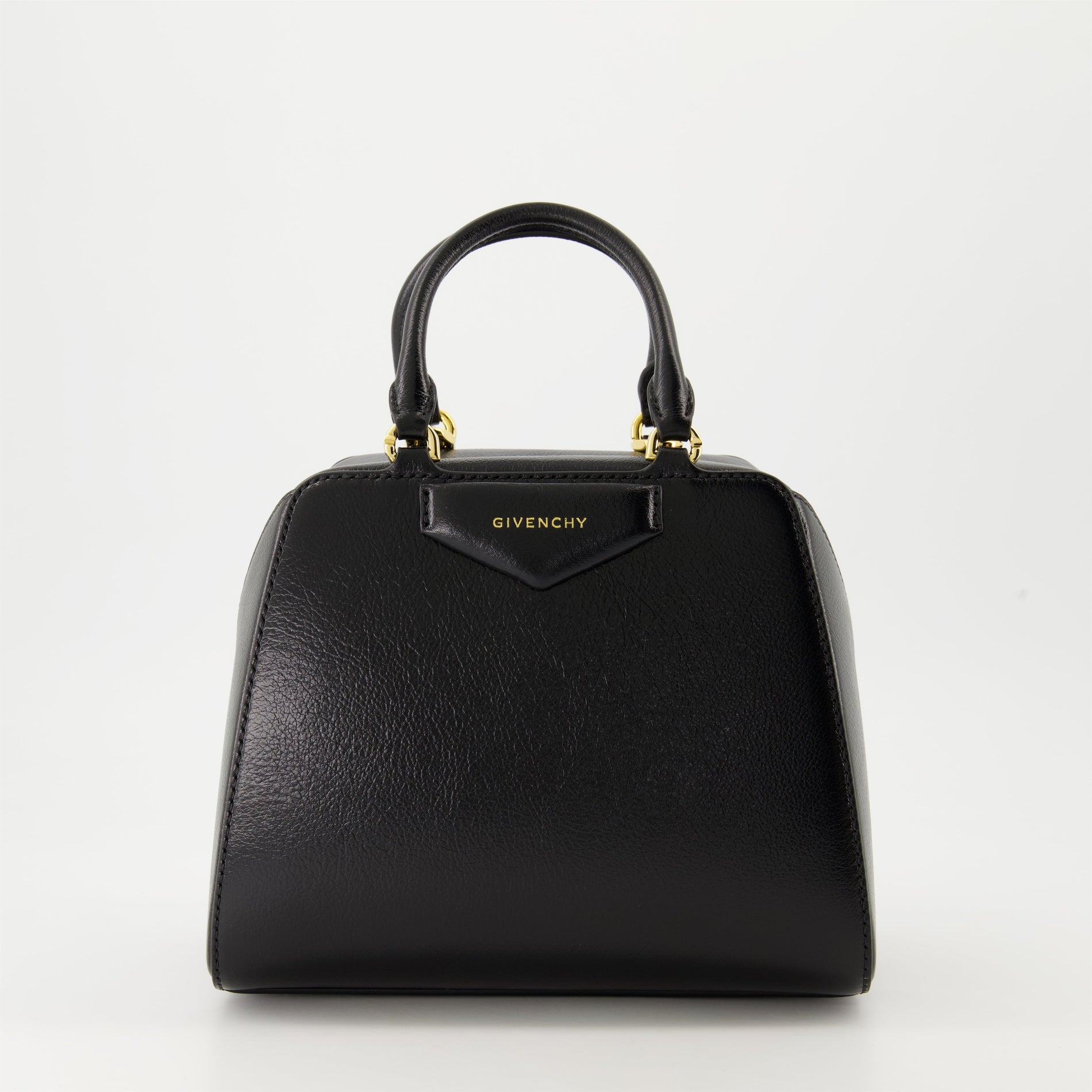 Givenchy Small Antigona Top Handle Bag in Black Leather