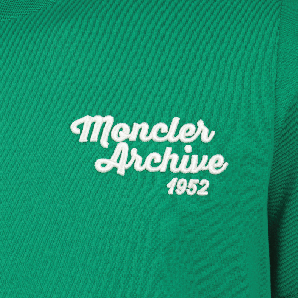 Moncler Green Embroidered Logo T-Shirt - image 8