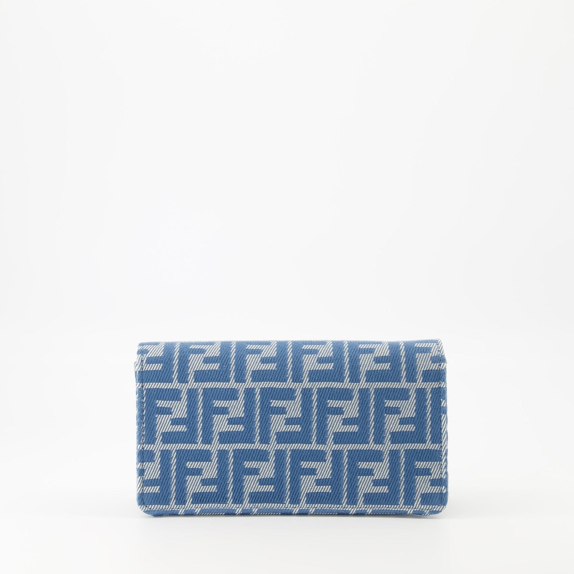 Fendi Baguette Chain Wallet – Denim Jacquard - image 2
