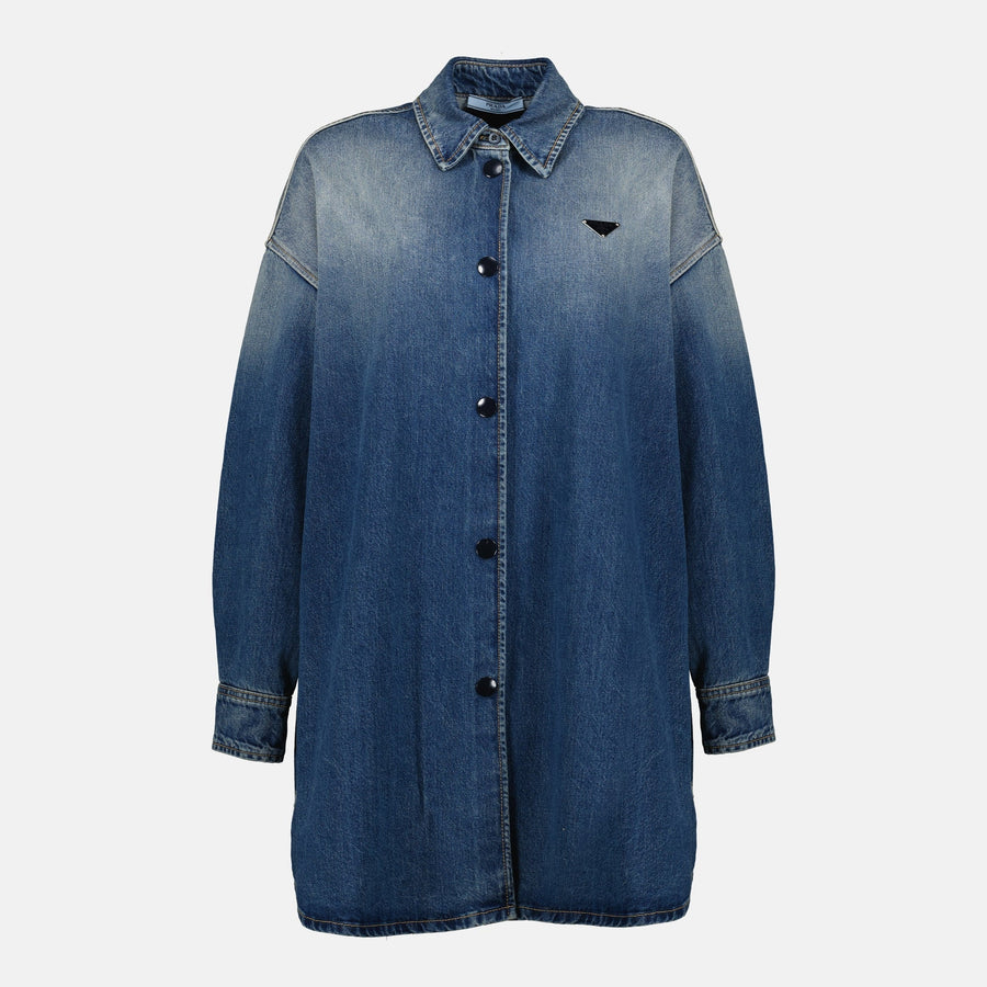 Prada Oversized Denim Shirt Jacket