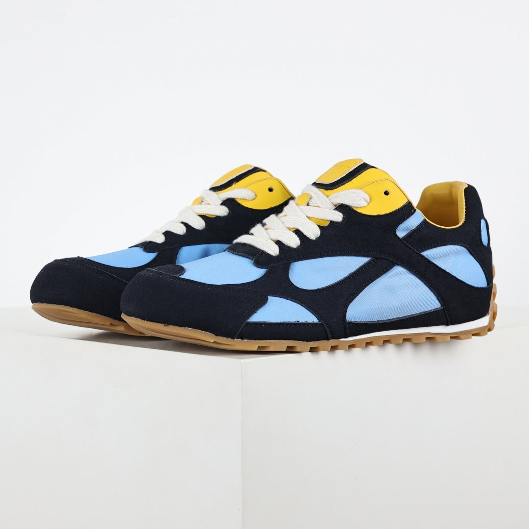 Bottega Veneta Orbit Flash Sneakers in Navy, Light Blue & Yellow - image 10