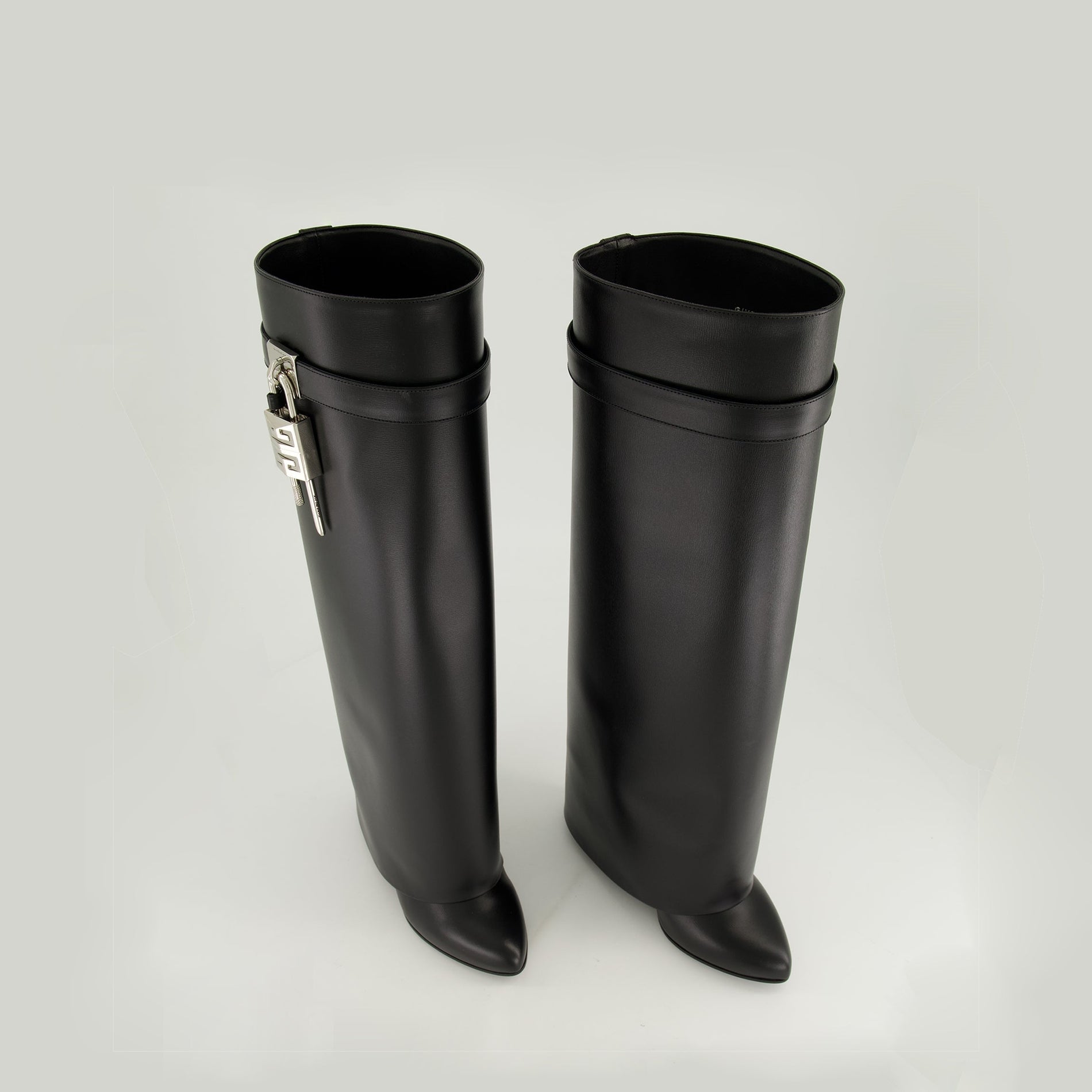 Givenchy Shark Lock Knee-High Wedge Boots - image 5