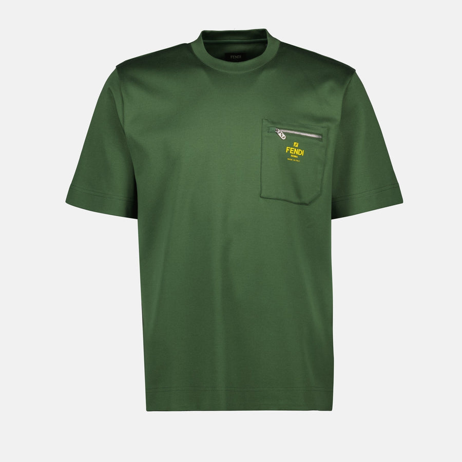 Fendi Pocket Cotton T-Shirt