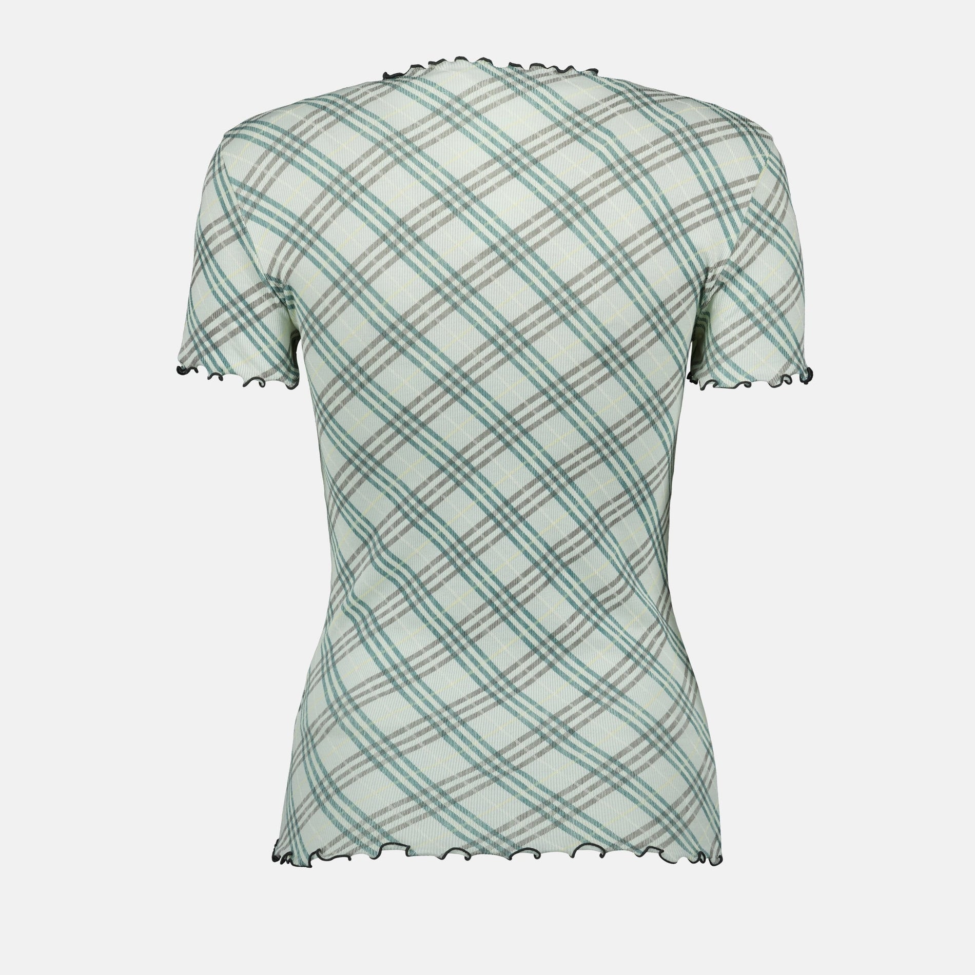 Burberry Check Print Mesh T-Shirt - image 4