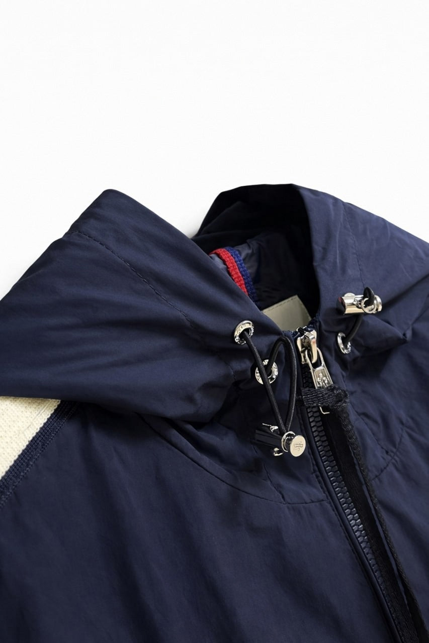 Moncler Hooded Nylon Jacket with Signature Stripe – Navy - image 7