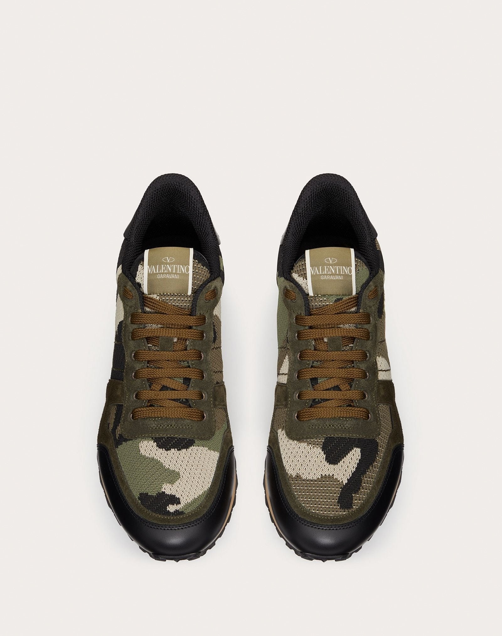 Valentino Garavani Mesh Fabric Camouflage Rockrunner Sneaker - image 3