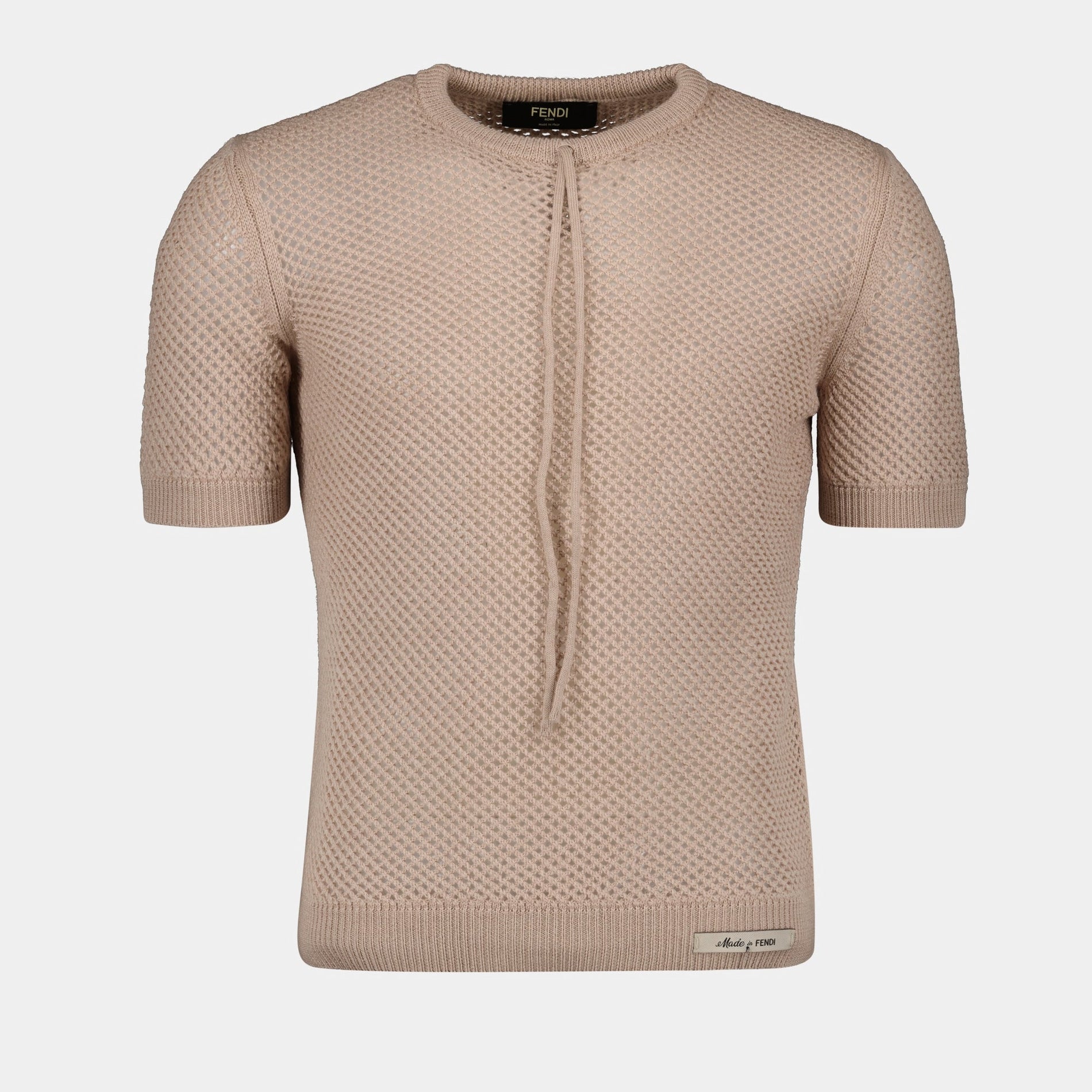Fendi Mesh Cotton T-Shirt