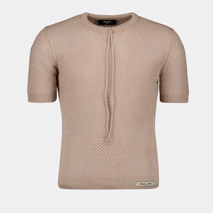 Fendi Mesh Cotton T-Shirt