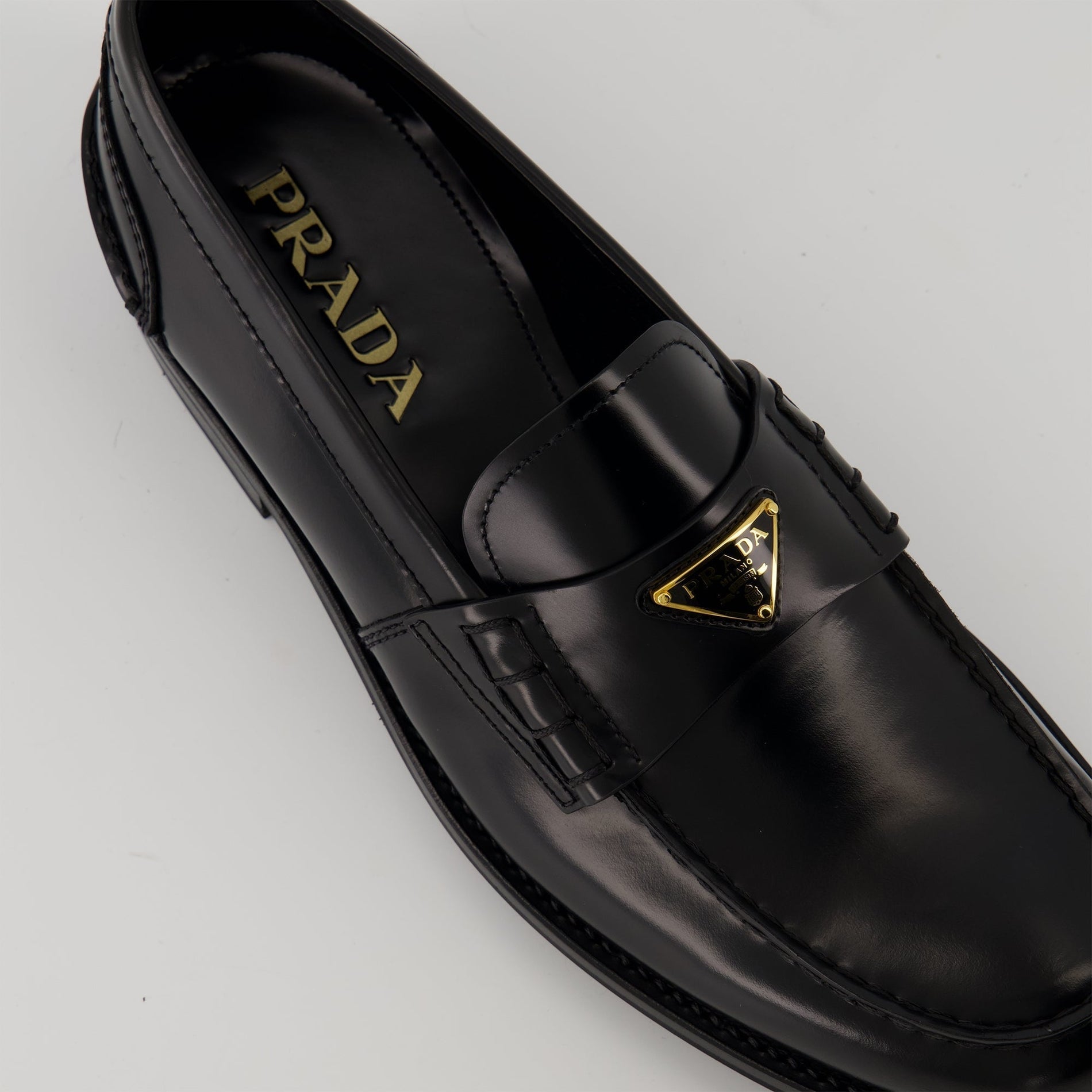 Prada Brushed Leather Loafers - image 5