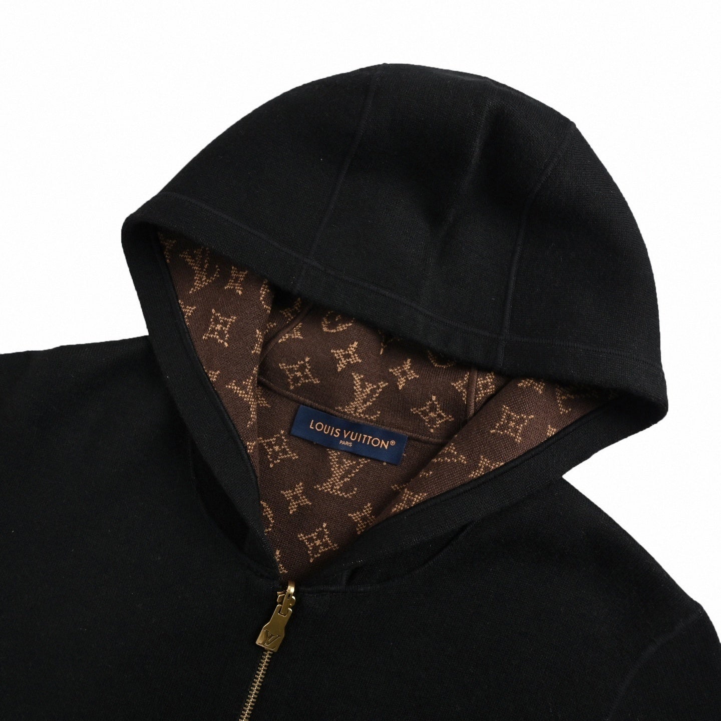 Louis Vuitton Reversible Monogram Wool Zip Hoodie – Black & Brown Edition - image 3
