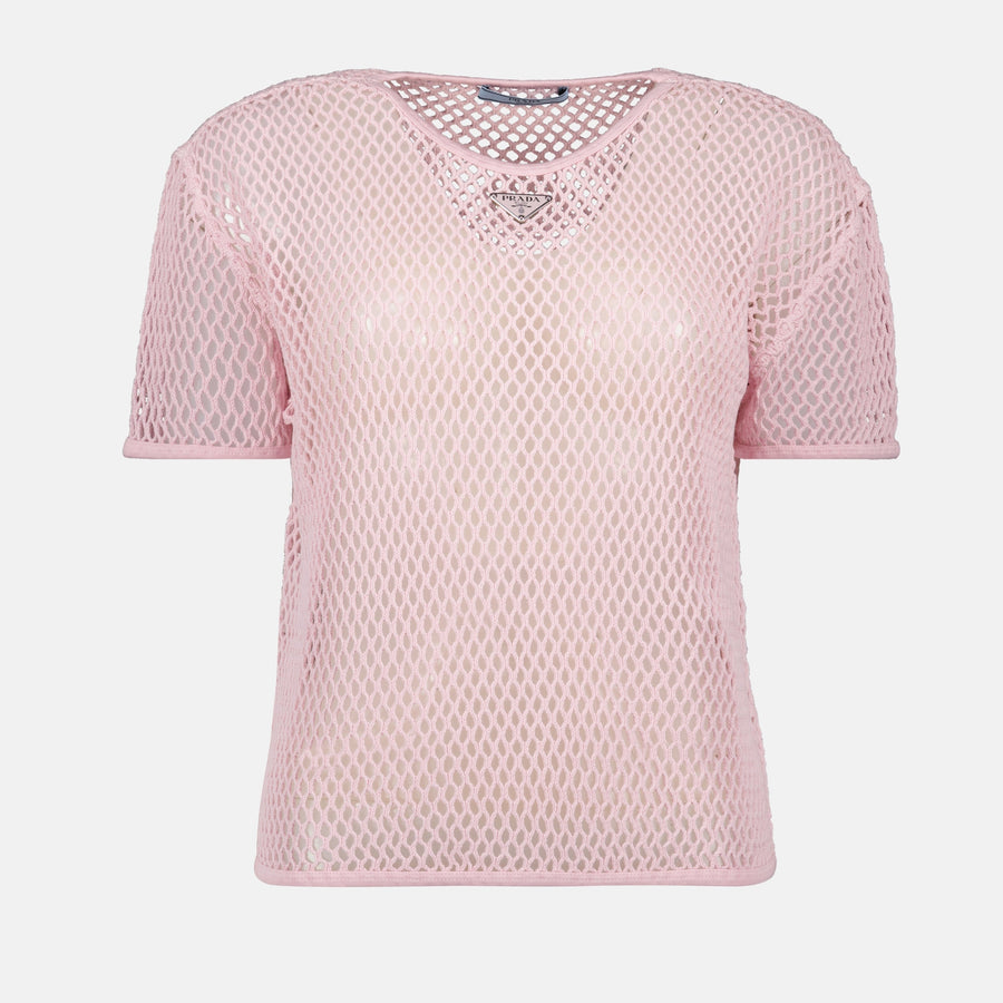 Prada Mesh Knit T-Shirt