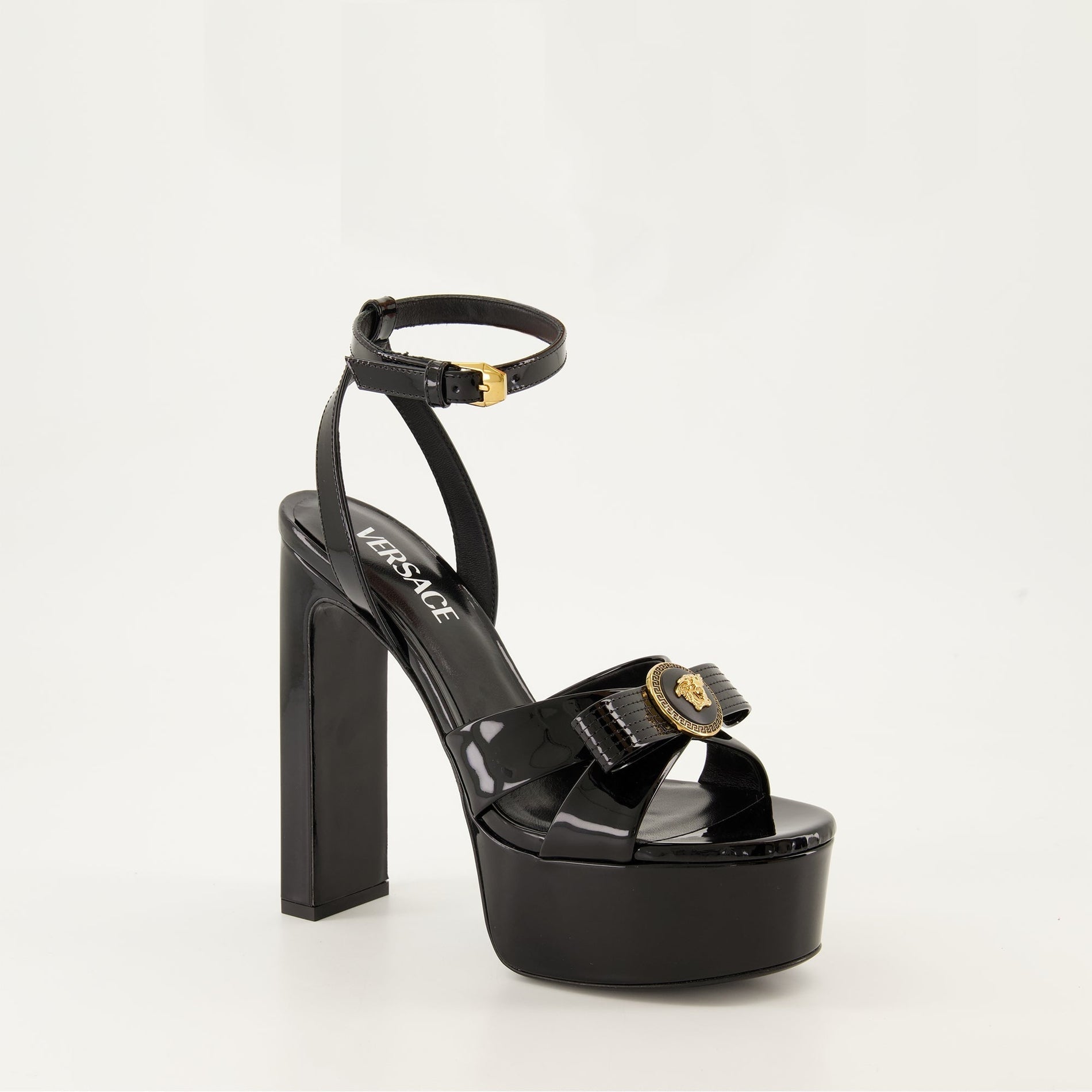 Versace Patent Leather Platform Sandals - image 2