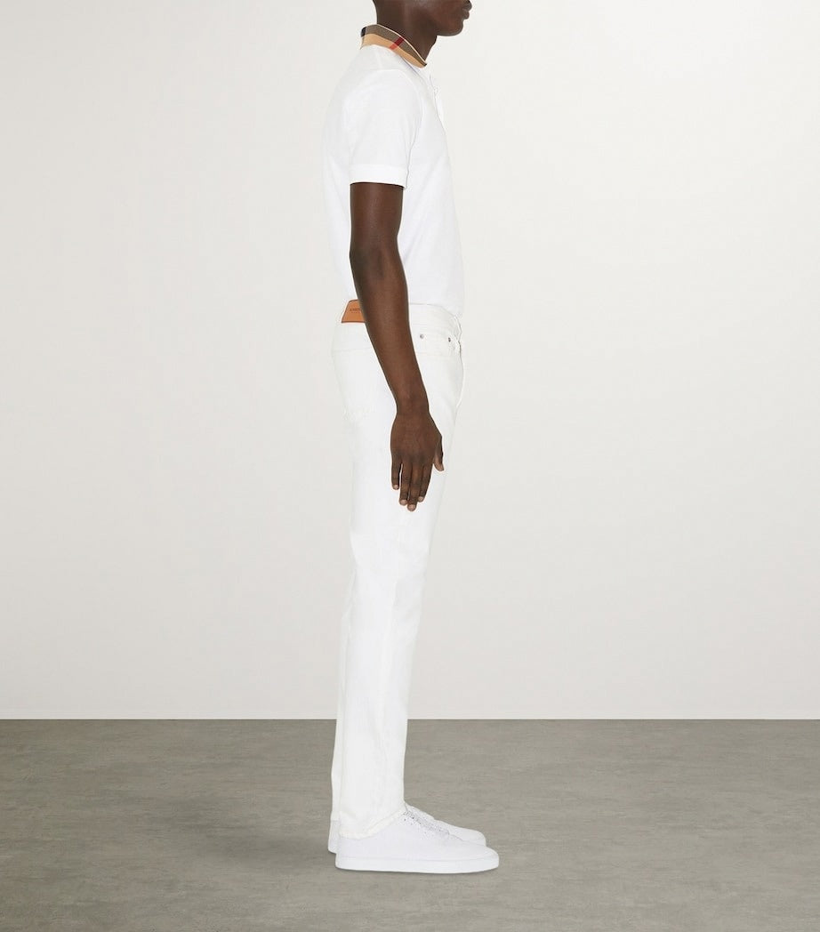 Burberry Cotton Polo Shirt with Iconic Check Collar - image 5