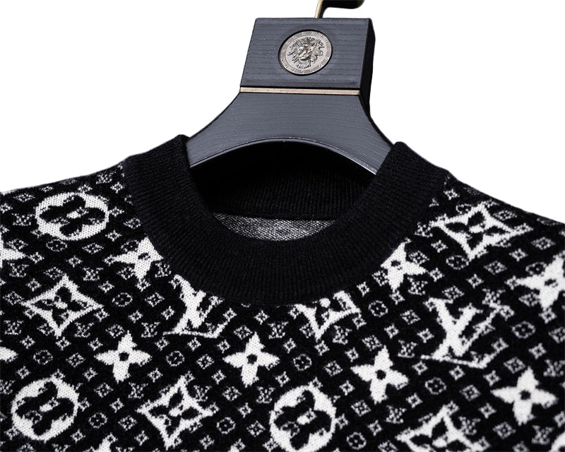 Louis Vuitton LV Black Monogram Knit Sweater - image 6