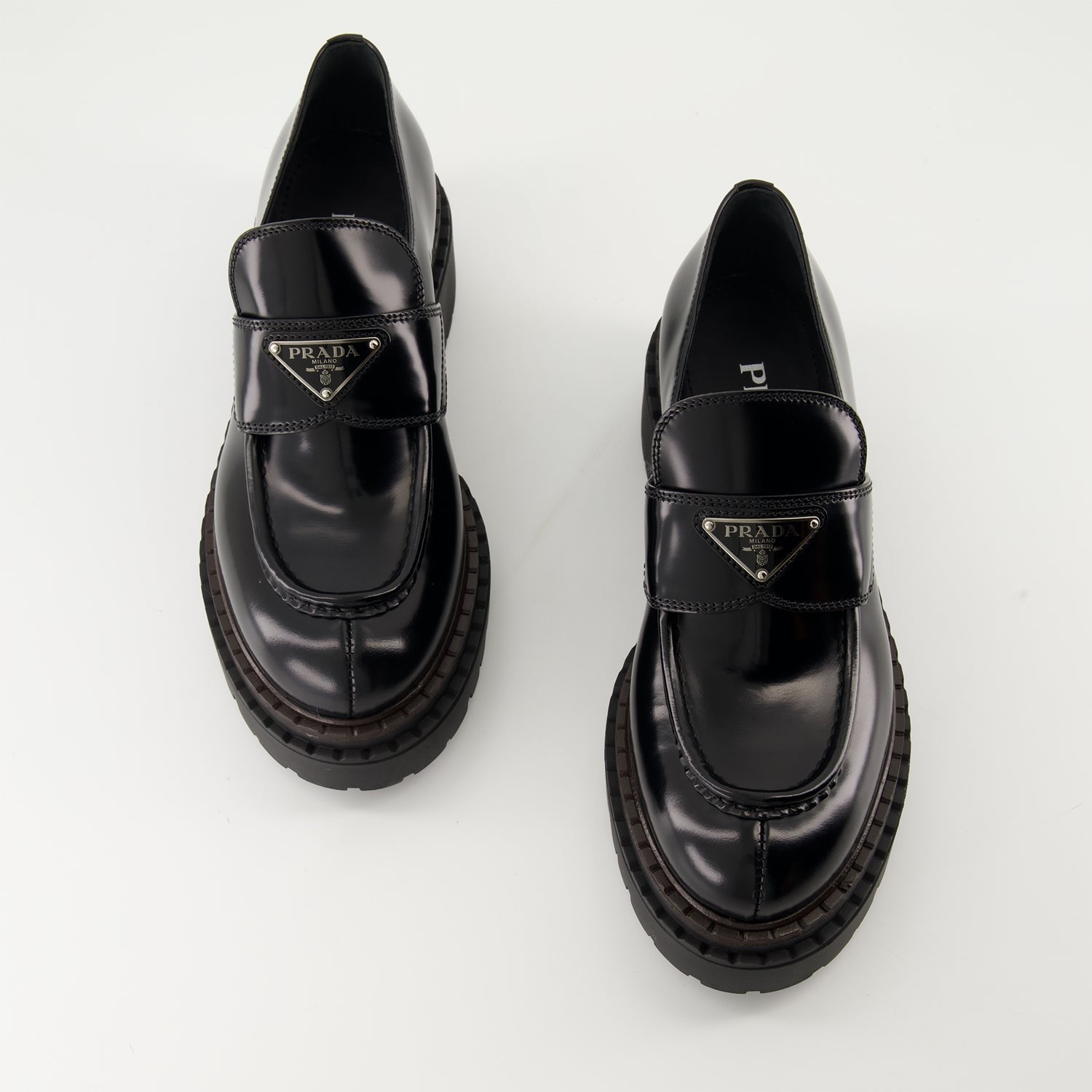 Prada Chunky Leather Loafers - image 6
