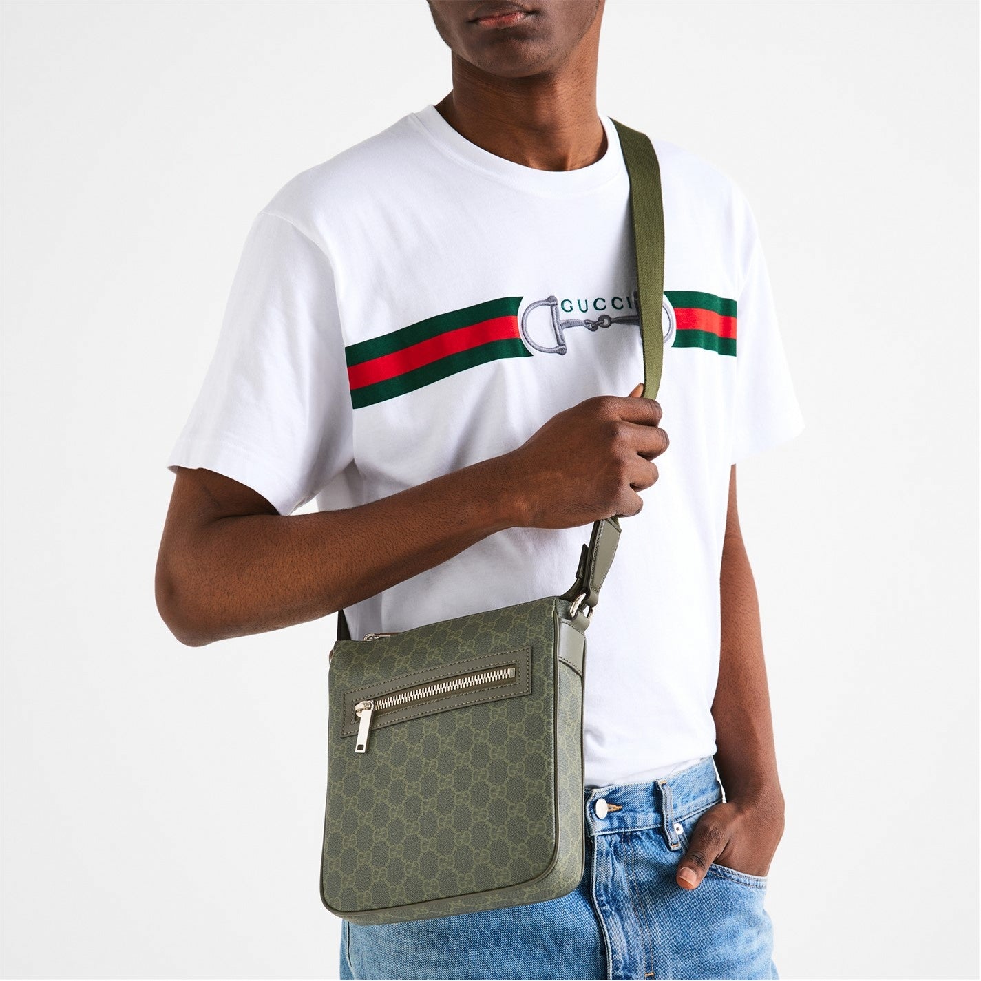 Gucci Men's GG Cotton Cross-Body Bag - image 2