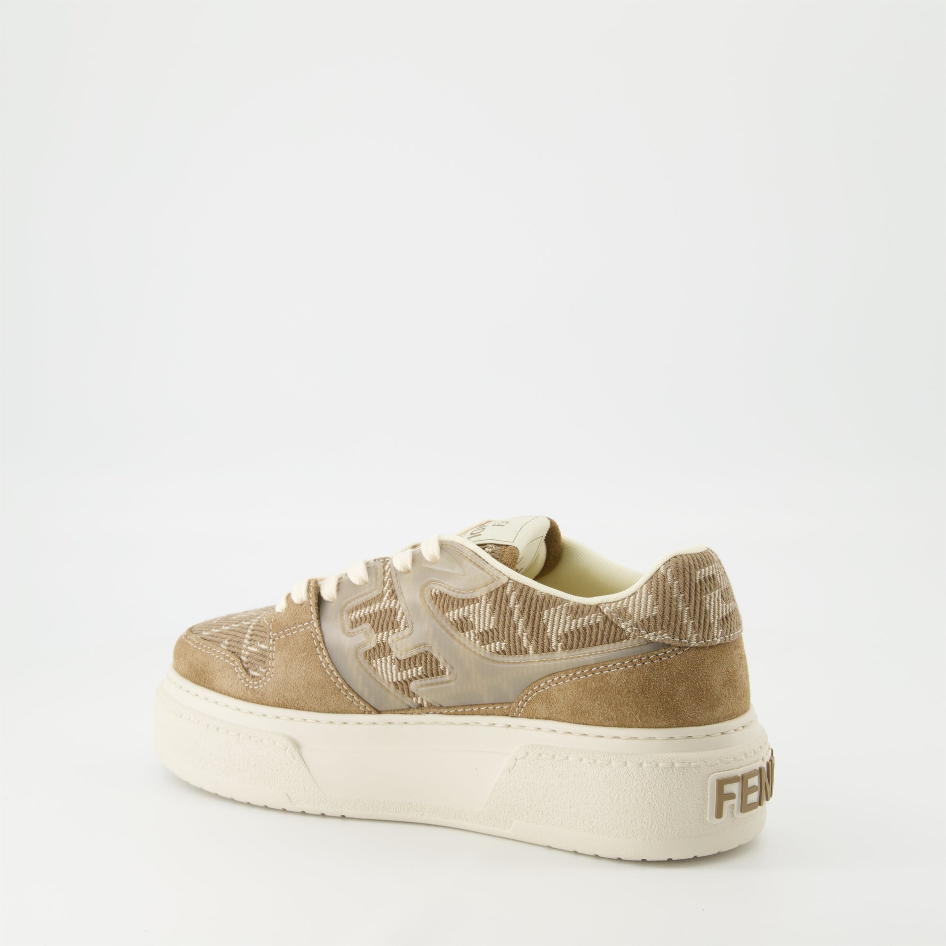 Fendi Platform Sneakers Beige Jacquard - image 3