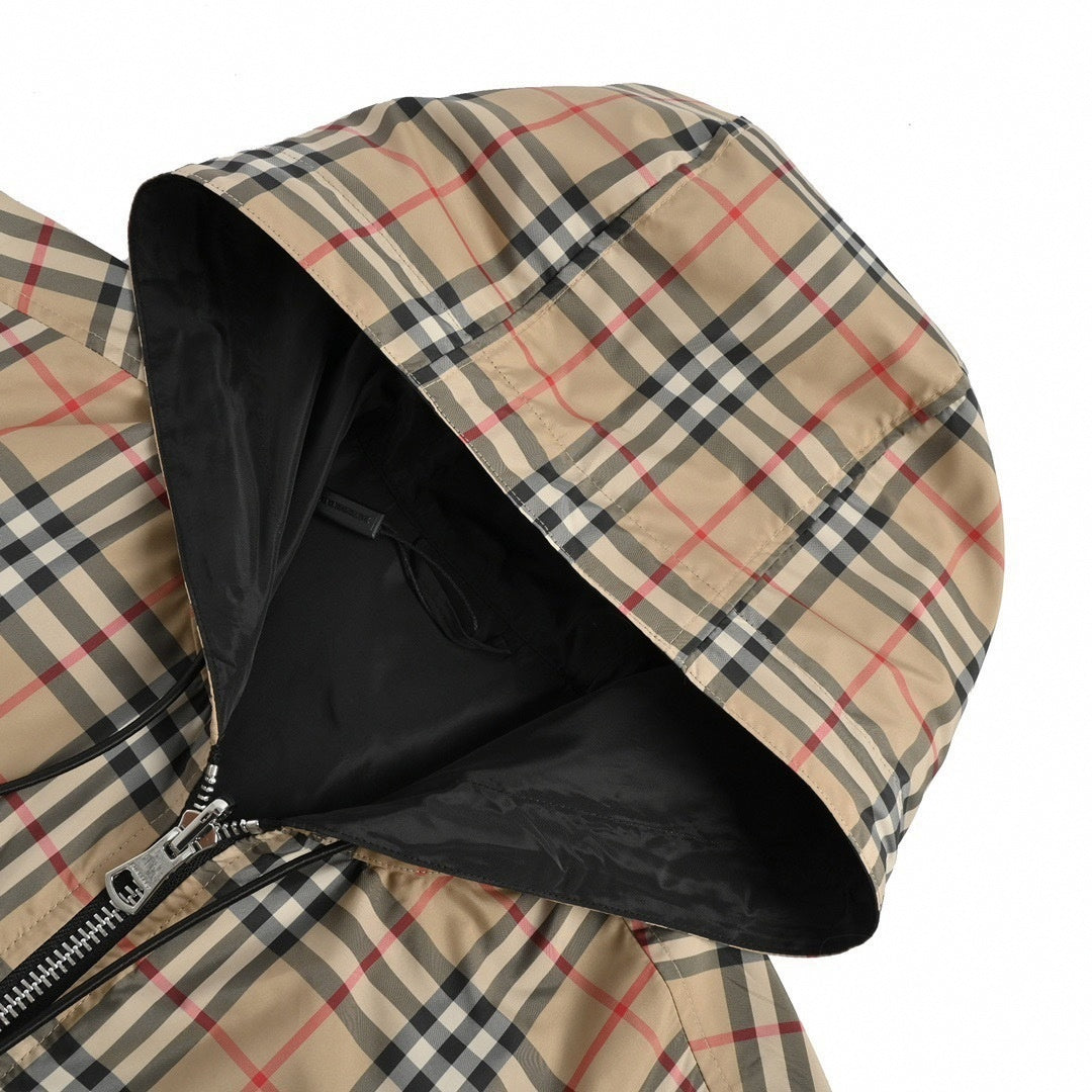Burberry Reversible Vintage Check Hooded Windbreaker - image 7