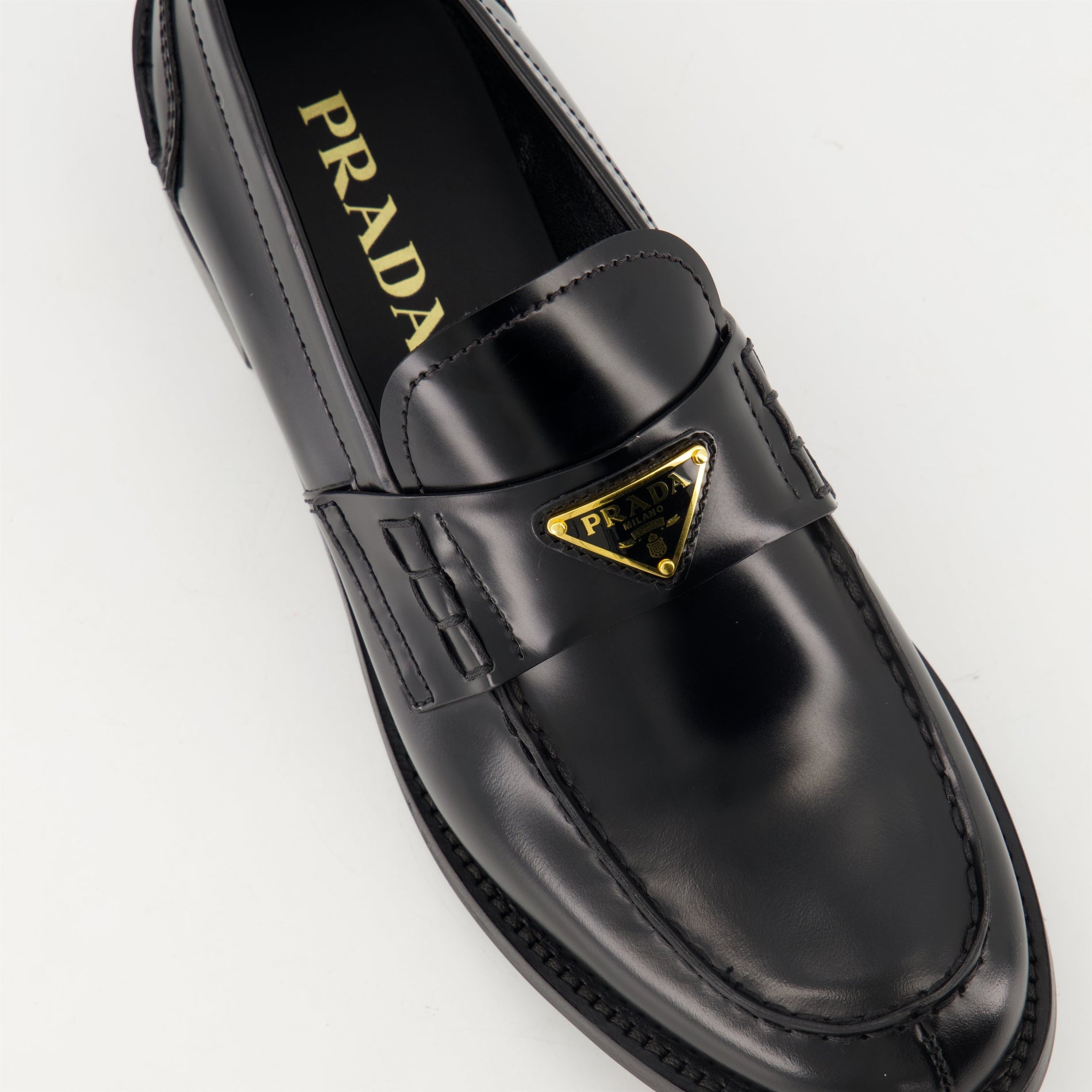 Prada Leather Penny Loafers - image 5