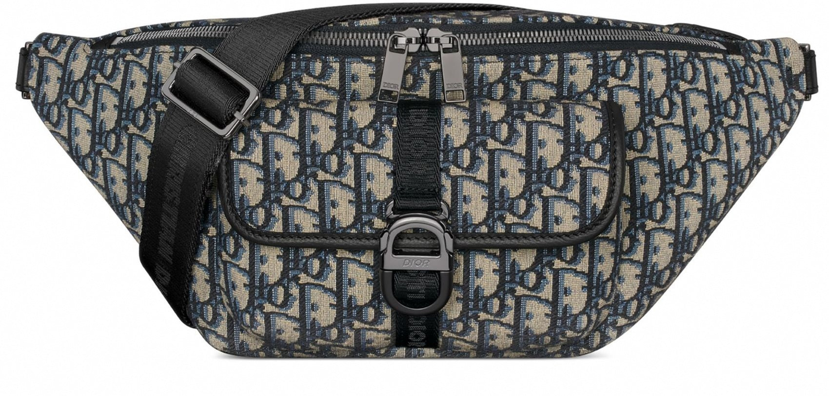 Dior Oblique Jacquard Belt Bag Beige and Blue - image 2