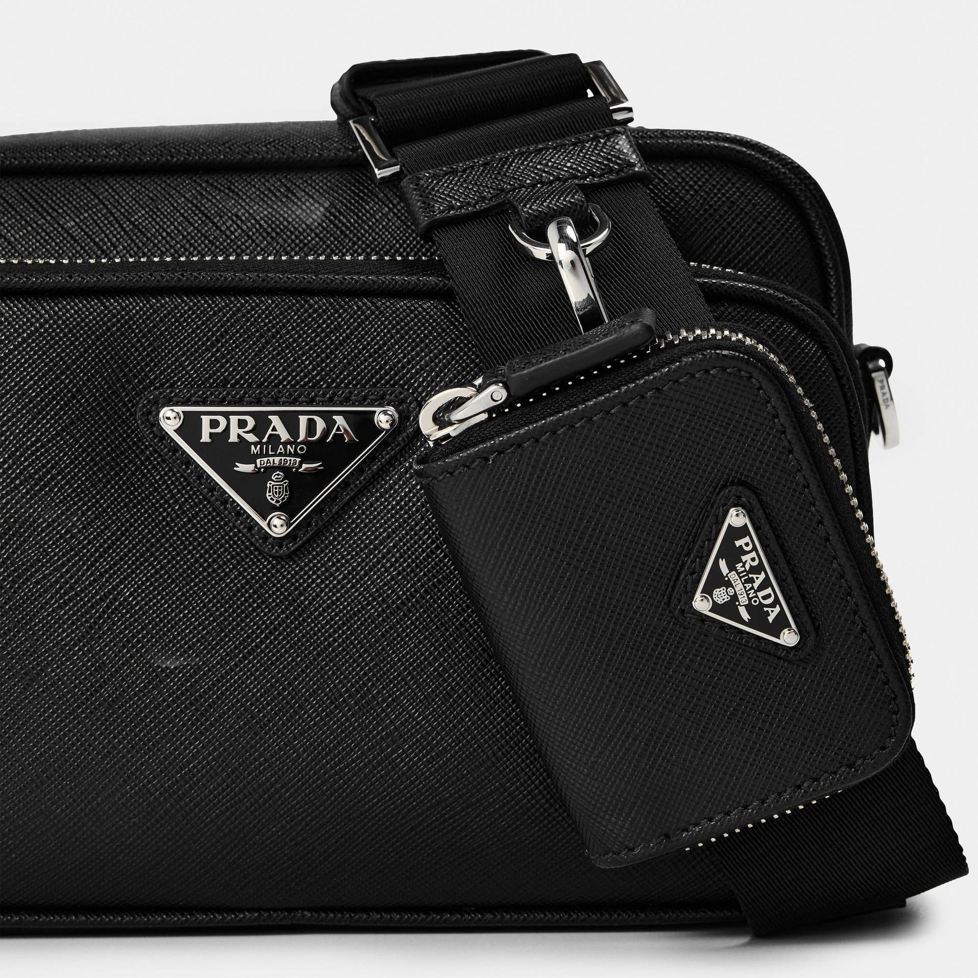 Prada Men's Cross Body Bags Black - image 3