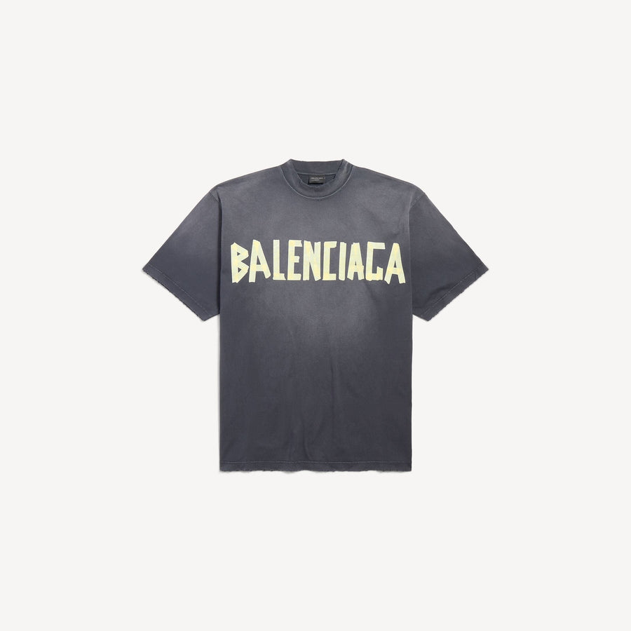 Balenciaga Tape Type Medium Fit T-Shirt in Black Vintage Jersey