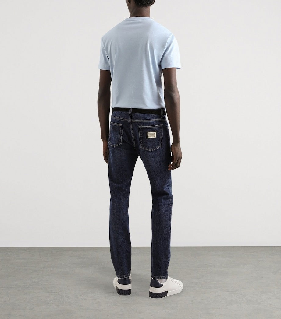 Dolce & Gabbana DG Slim-Fit Logo Plaque Jeans - image 5