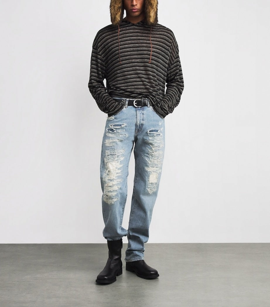 424 424 Distressed Loose-Fit Denim Jeans – Vintage Skate Aesthetic - image 6