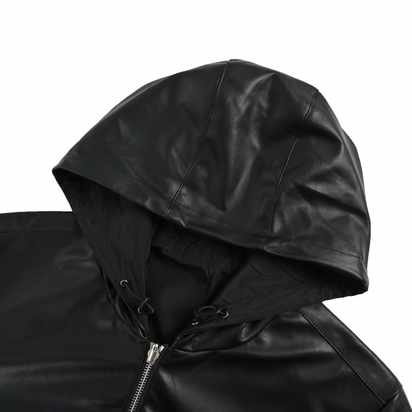 Prada Reversible Hooded Jacket – Black Leather & Nylon Dual-Finish - image 4