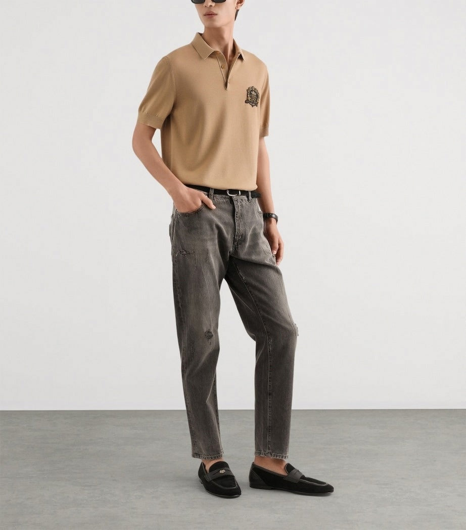 Dolce & Gabbana Virgin Wool Crest Polo Shirt - image 4