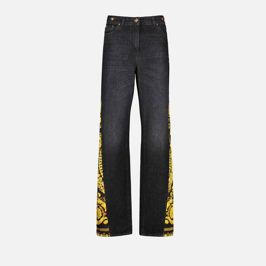 Versace Baroque Panel Straight-Leg Jeans