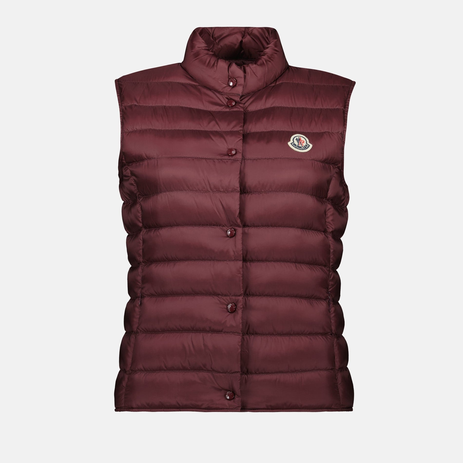 Moncler Burgundy Quilted Down Vest