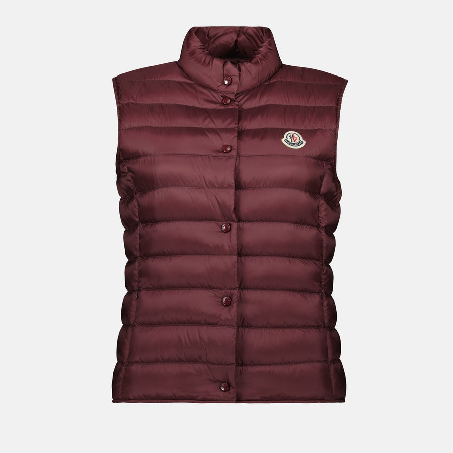 Moncler Burgundy Quilted Down Vest
