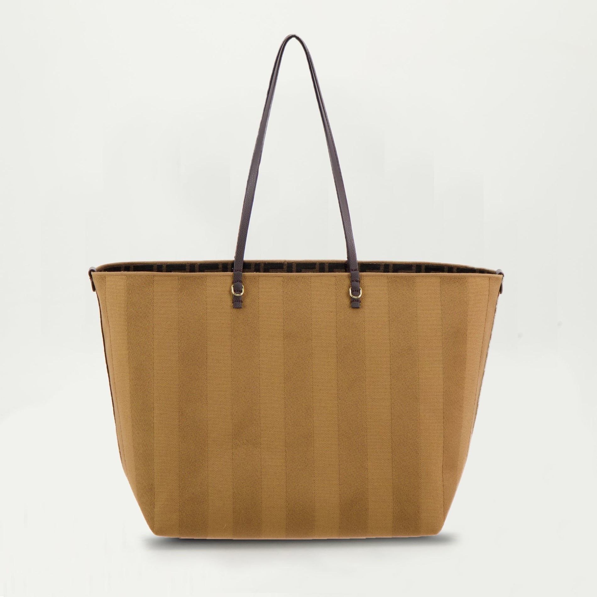Fendi Canvas Shopper Tote – Camel - image 2