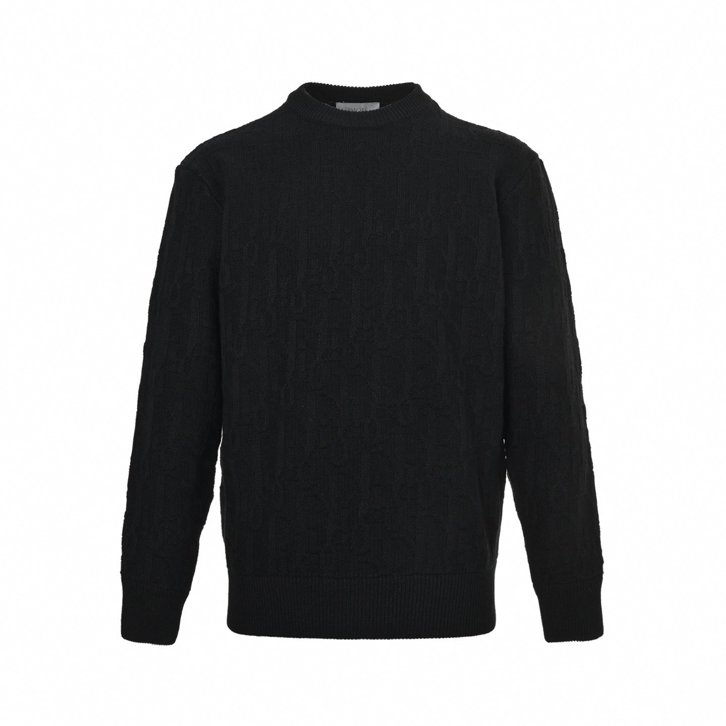 Dior Black Textured Oblique Knit Sweater