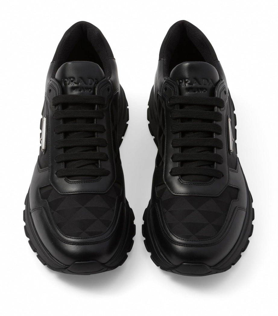 Prada Leather & Re-Nylon Low-Top Sneakers - image 6