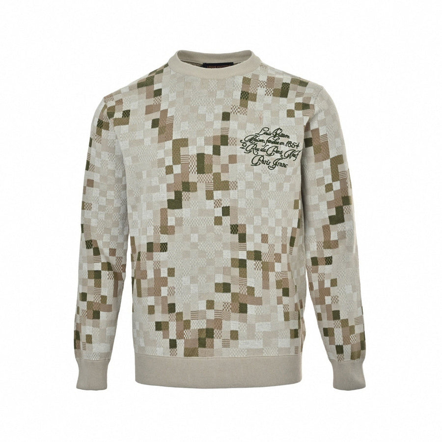 Louis Vuitton Mosaic Jacquard Signature Knit Sweater